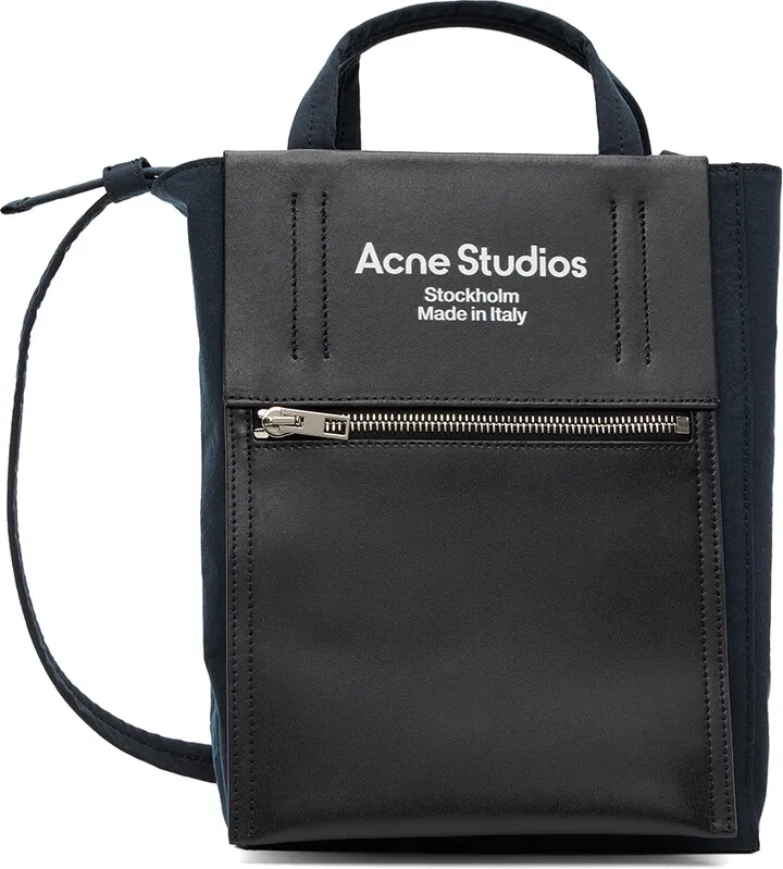 Acne Studios Navy Papery Tote