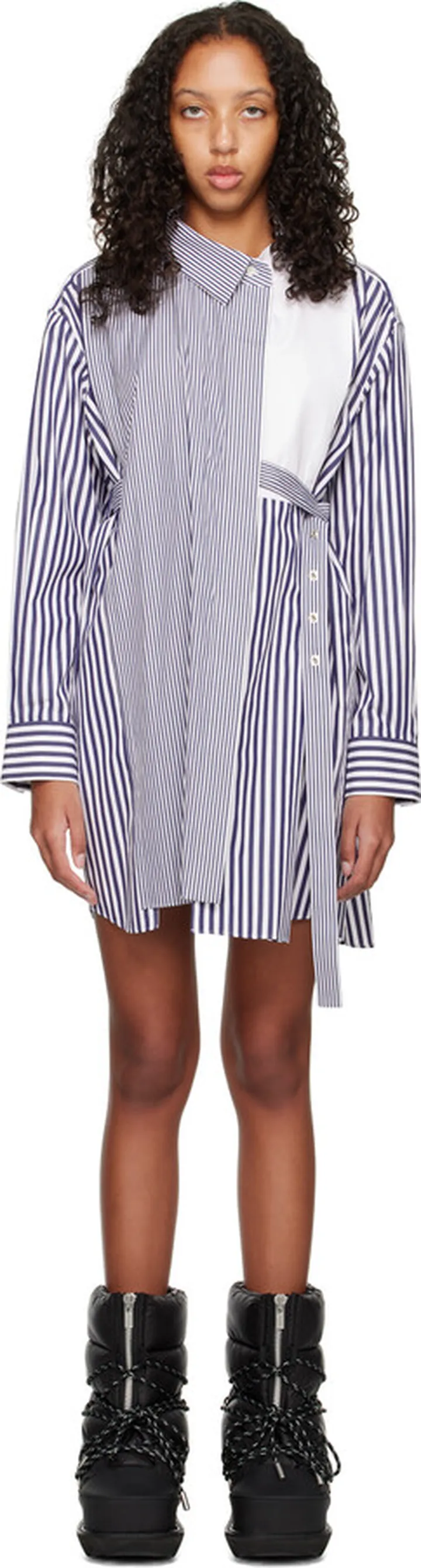 sacai Blue Striped Minidress