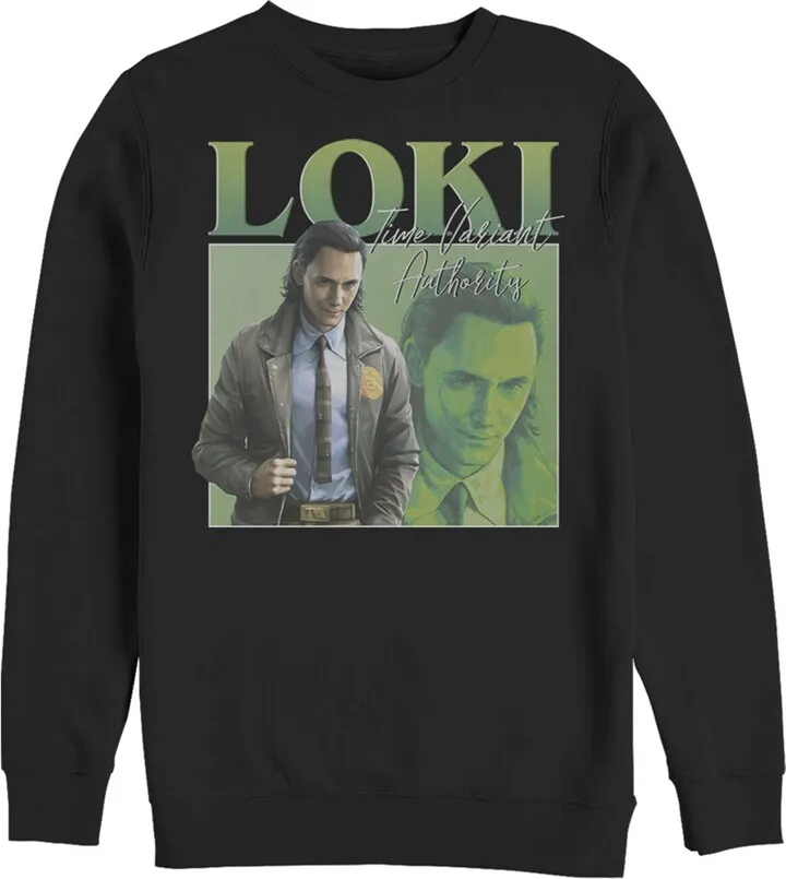 Men's Marvel Loki '90s Portrait Sweatshirt - Black - Large