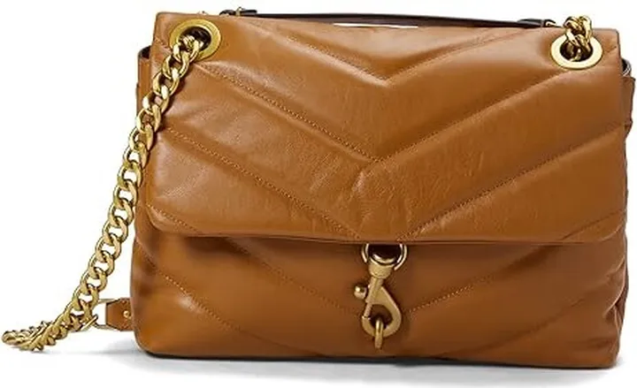Rebecca Minkoff Edie Maxi Shoulder (Caramello) Handbags