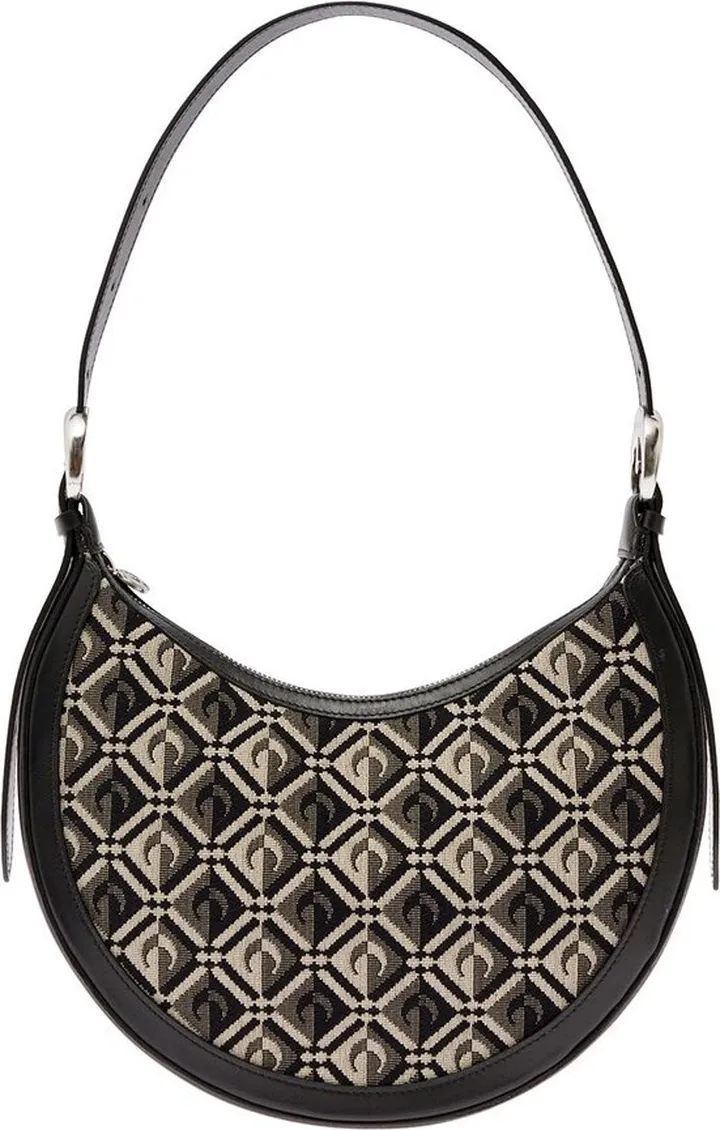 Marine Serre Crescent Moon Jacquard Zipped Shoulder Bag