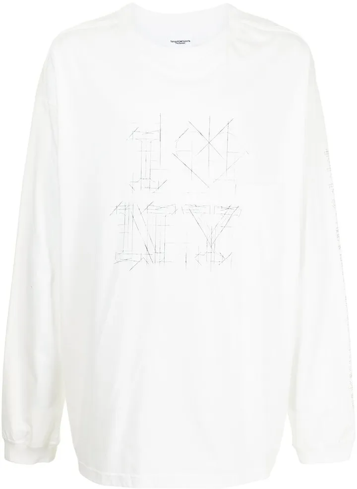 graphic-print longsleeved T-shirt