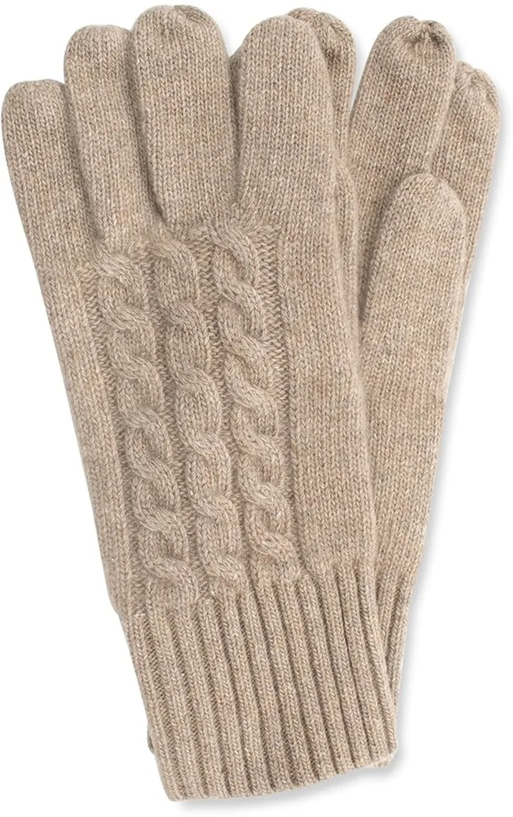 Men's Cable-Knit Cashmere Gloves