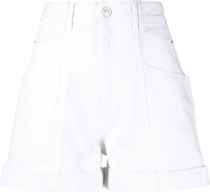 High-Rise Denim Shorts
