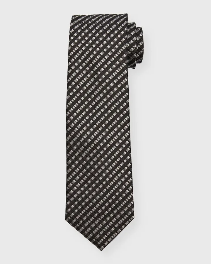 Men's Stripe Jacquard Silk Tie