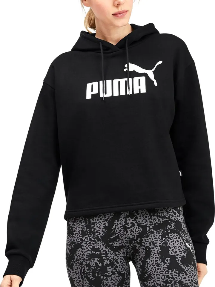 Puma Women's Cropped Logo Long-Sleeve Hoodie