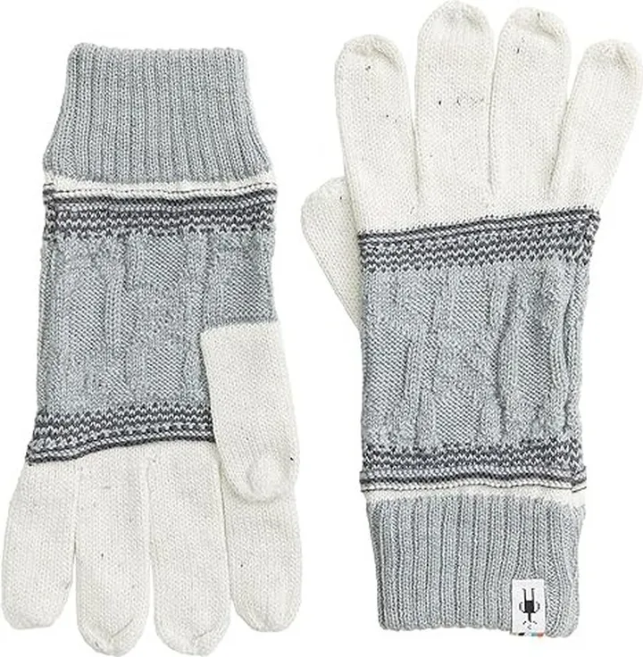 Smartwool Popcorn Cable Gloves (Natural Donegal) Extreme Cold Weather Gloves