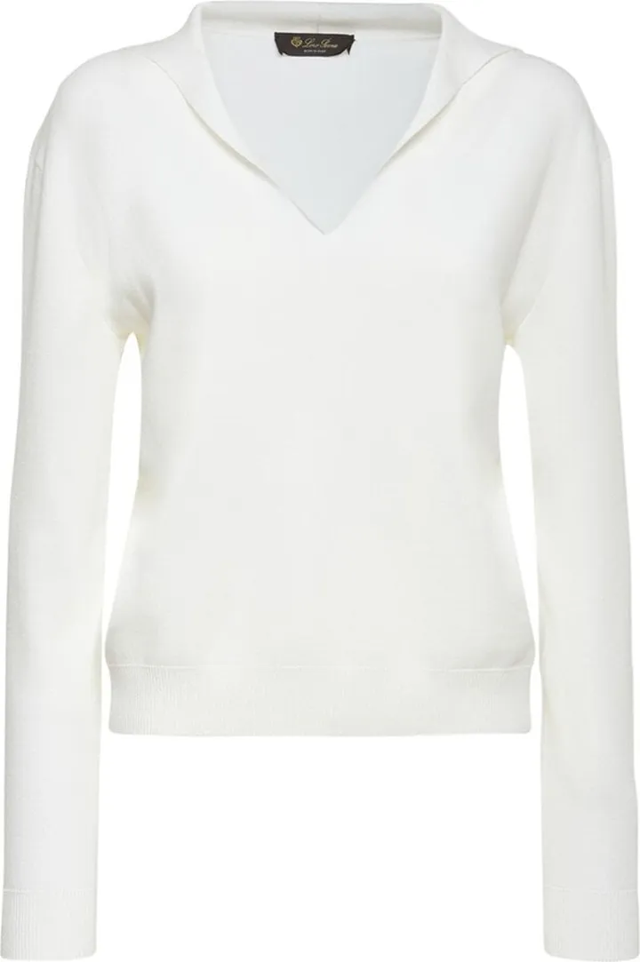 Sorbonne silk blend v neck sweater