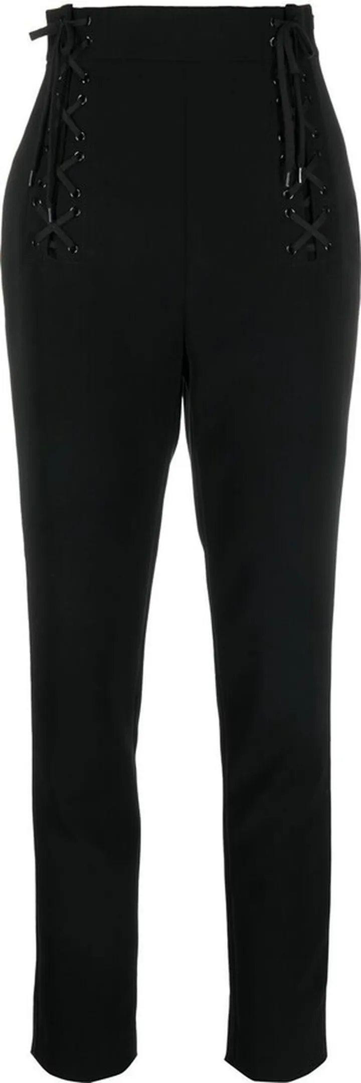 Tied-Fastening High-Waisted Trousers
