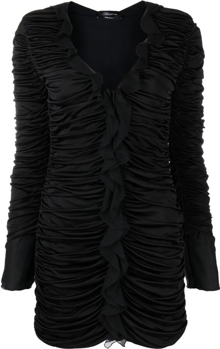 Draped Ruffled Dress