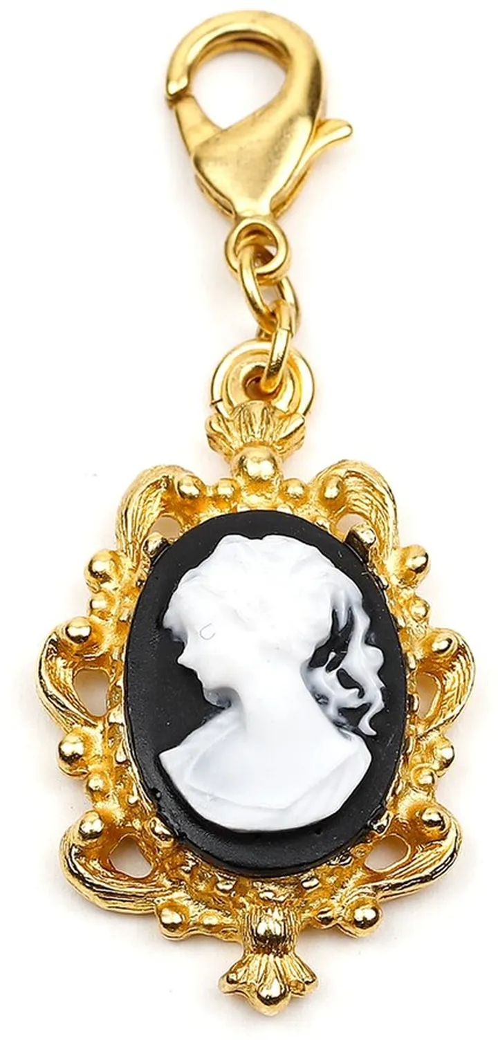 Golden Cameo Charm
