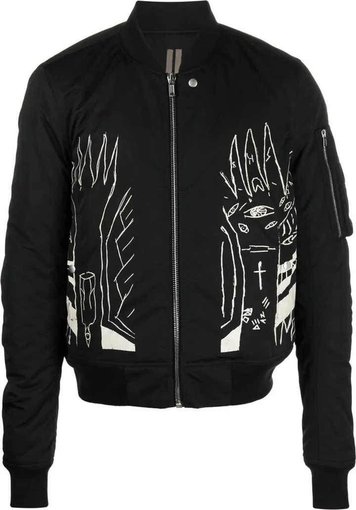 Illustrated-Motif Bomber Jacket