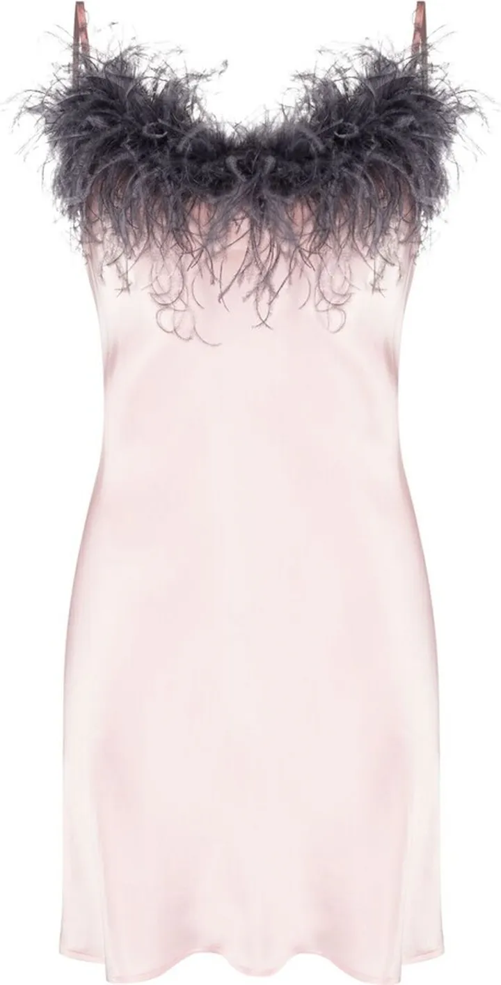 Pink Feather Detail Nightdress