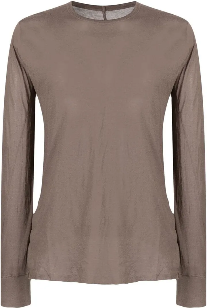 semi-sheer long-sleeved T-shirt