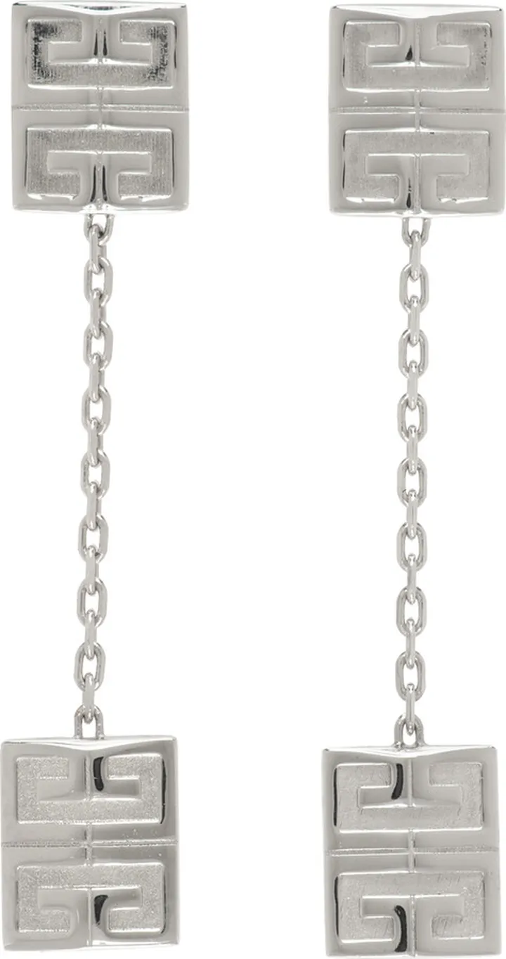 Givenchy Silver 4G Pendant Earrings