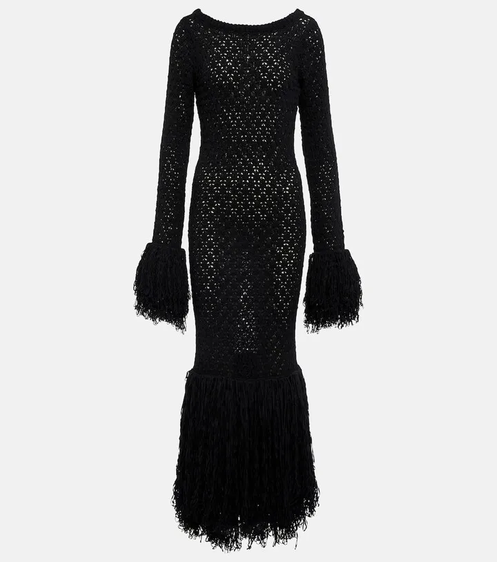 Cile cotton-blend knit maxi dress