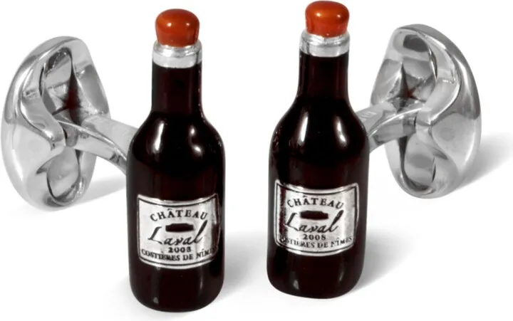 Deakin & Francis - Deakin & Francis Sterling Silver Wine Bottle Cufflinks