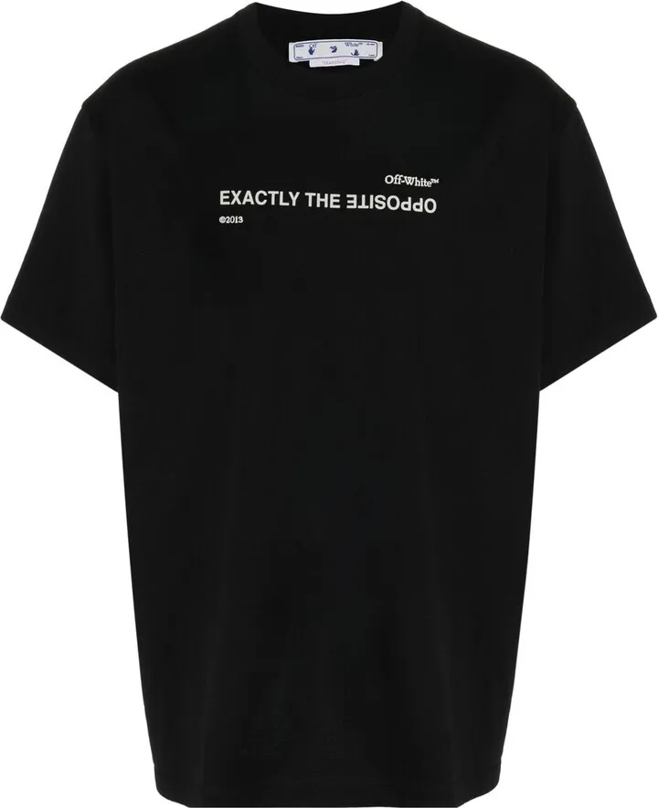 slogan-print short-sleeve T-shirt