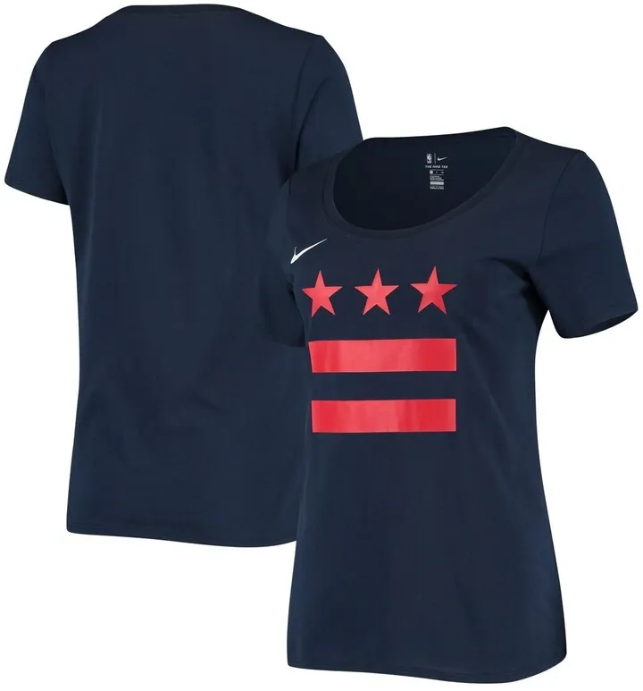 Women's Nike Navy Washington Wizards City Edition Essential Performance Scoop Neck T-shirt
