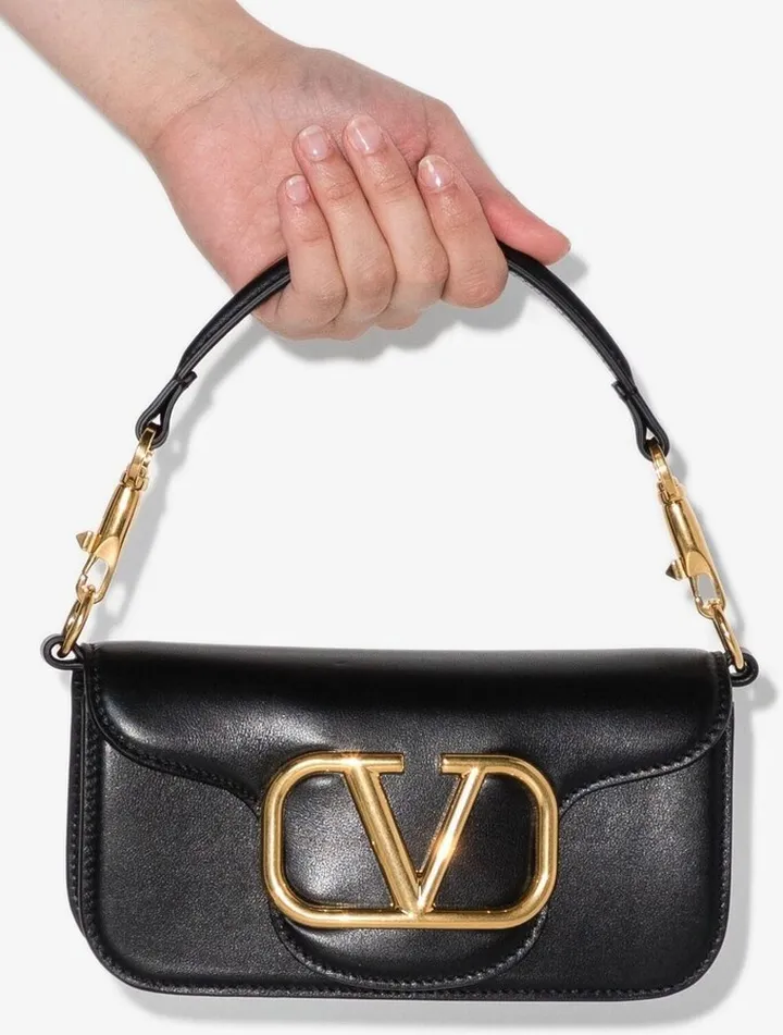 Black Locò Small Leather Shoulder Bag