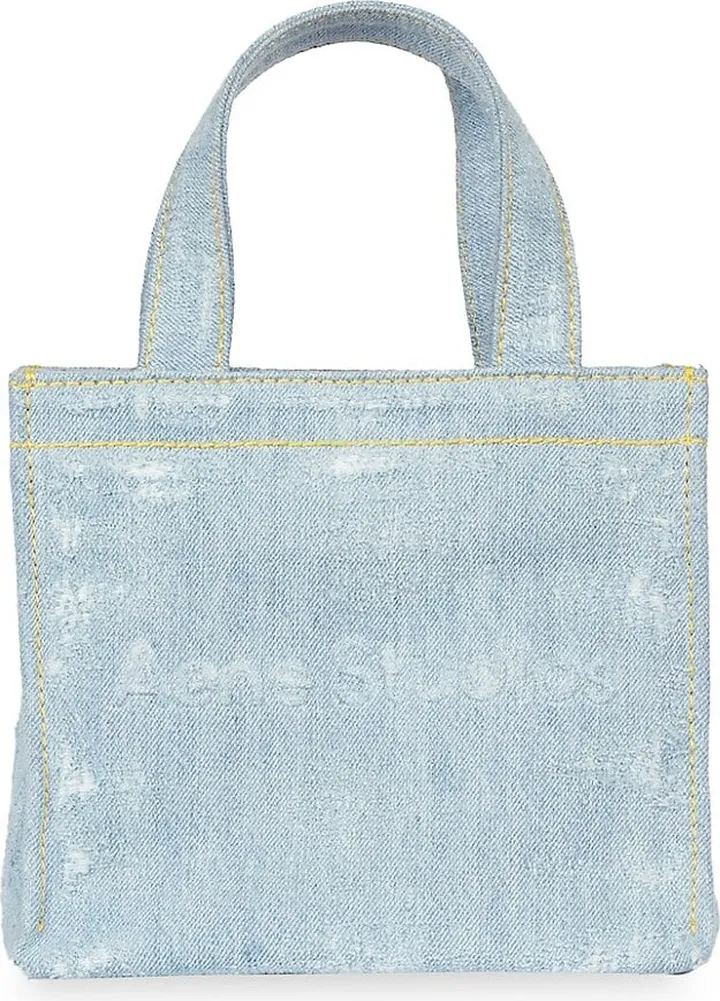 Denim Logo Shopper