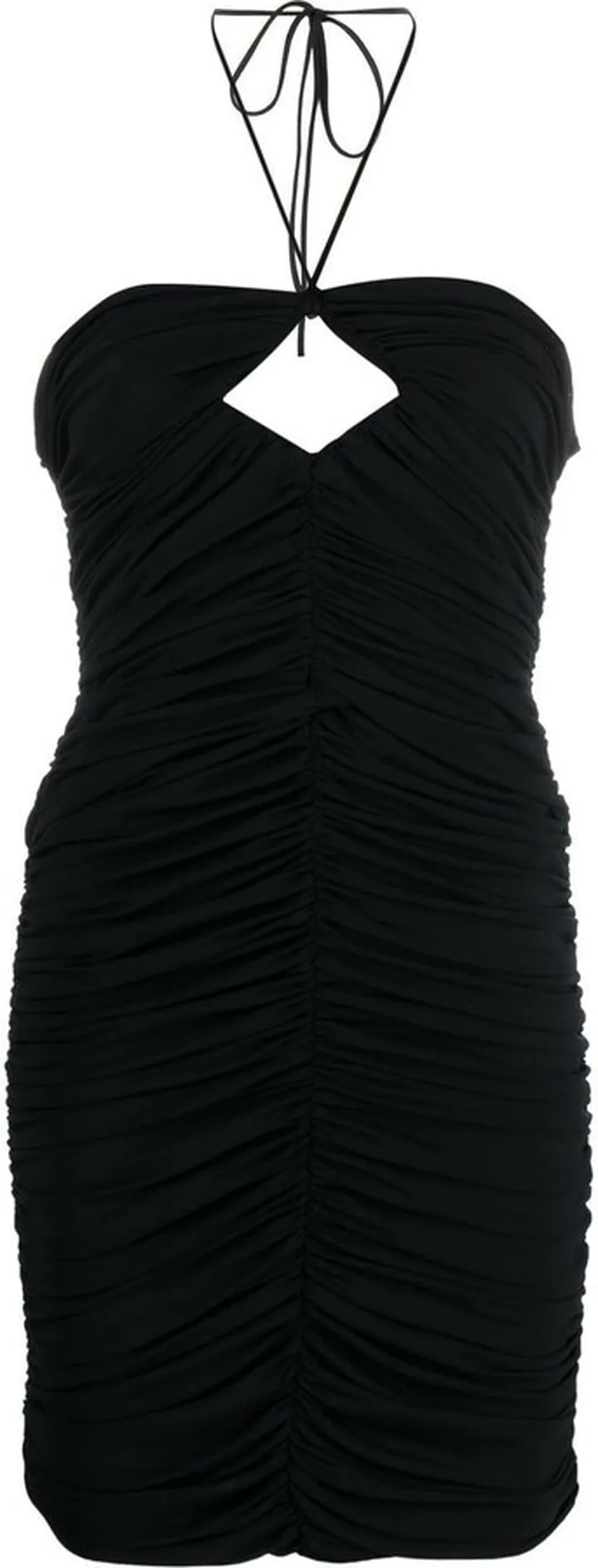 Cut-Out Gathered Mini-Dress