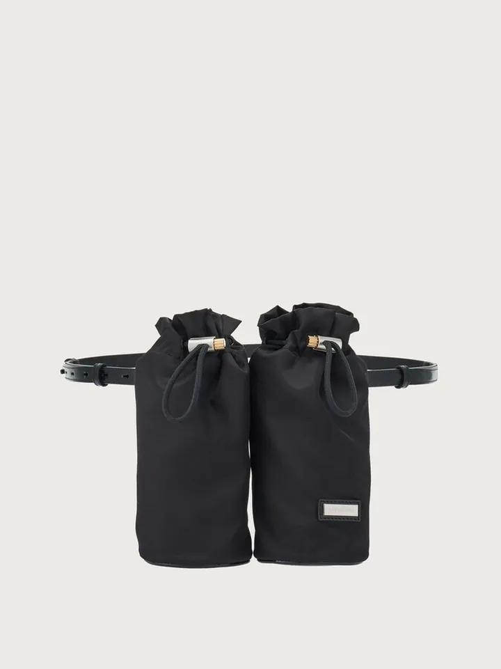 Ferragamo Men Double belt bag Black
