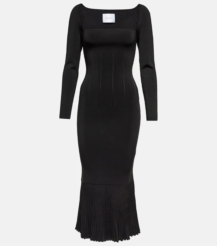 Atalanta ribbed-knit midi dress