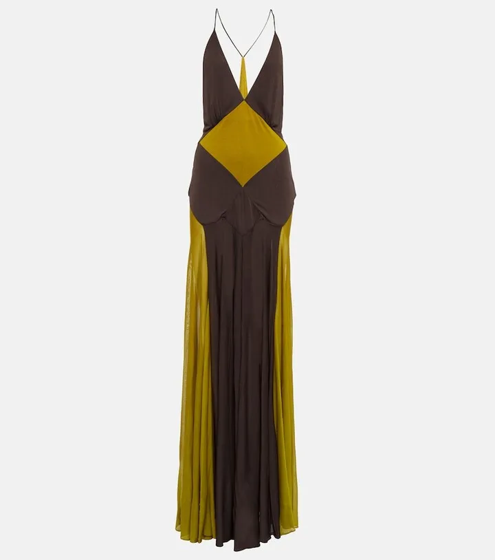 Crepe jersey gown