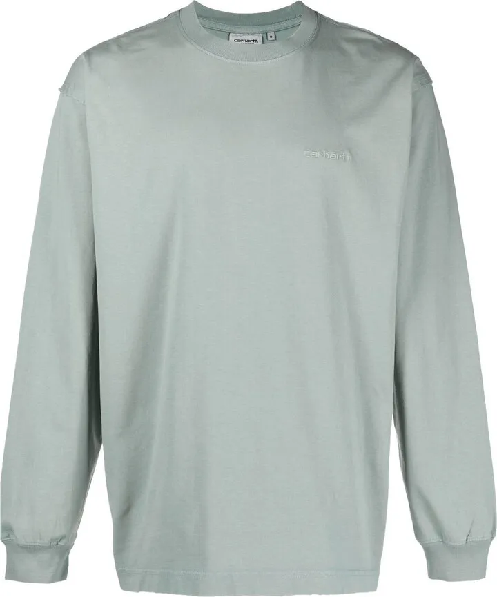 Marfa long-sleeve logo-embroidered T-shirt