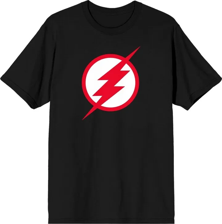 Flash TV Show Logo Men’s Black T-shirt-Large