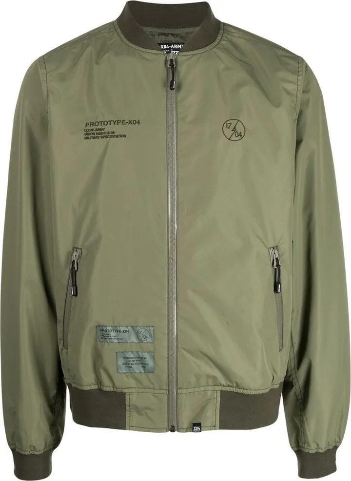 Logo-Embroidered Bomber Jacket