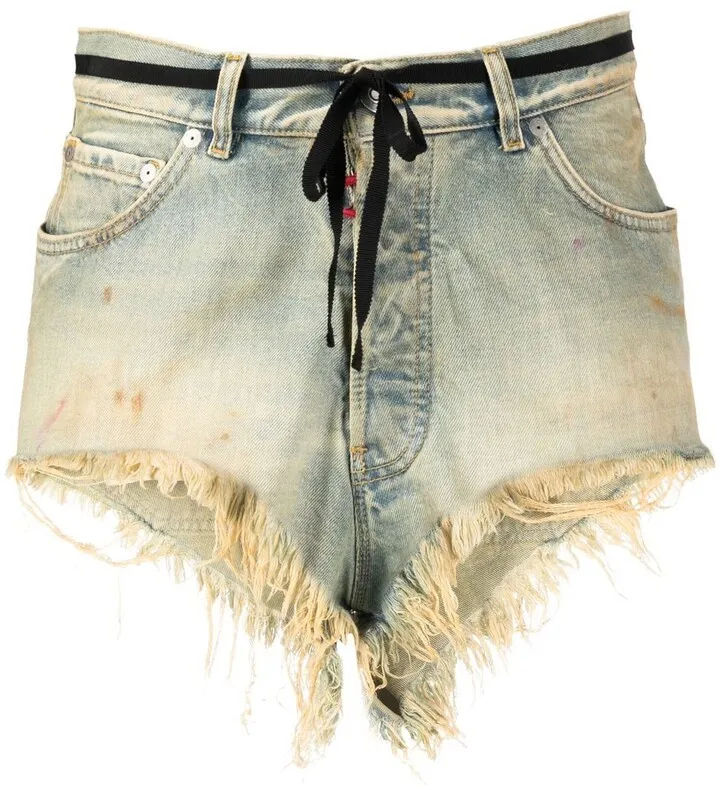 Frayed Denim Shorts