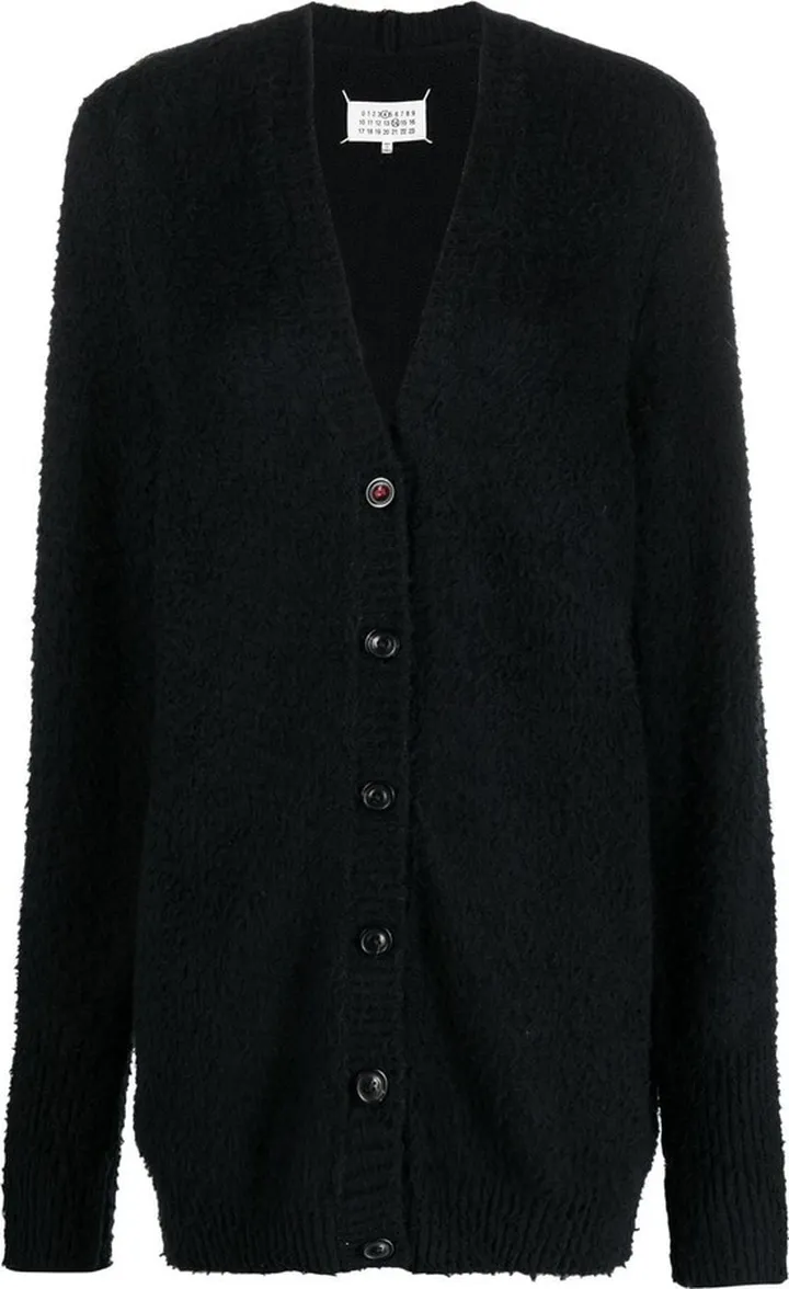 V-neck knitted cardigan