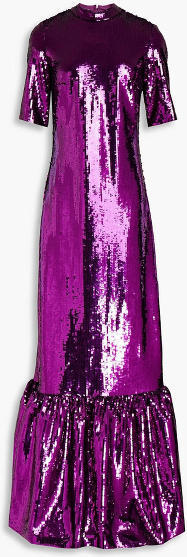 Kora flared sequined tulle maxi dress