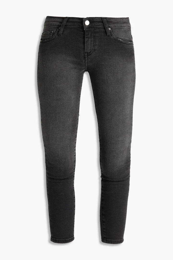 Tessa cropped faded mid-rise skinny jeans
