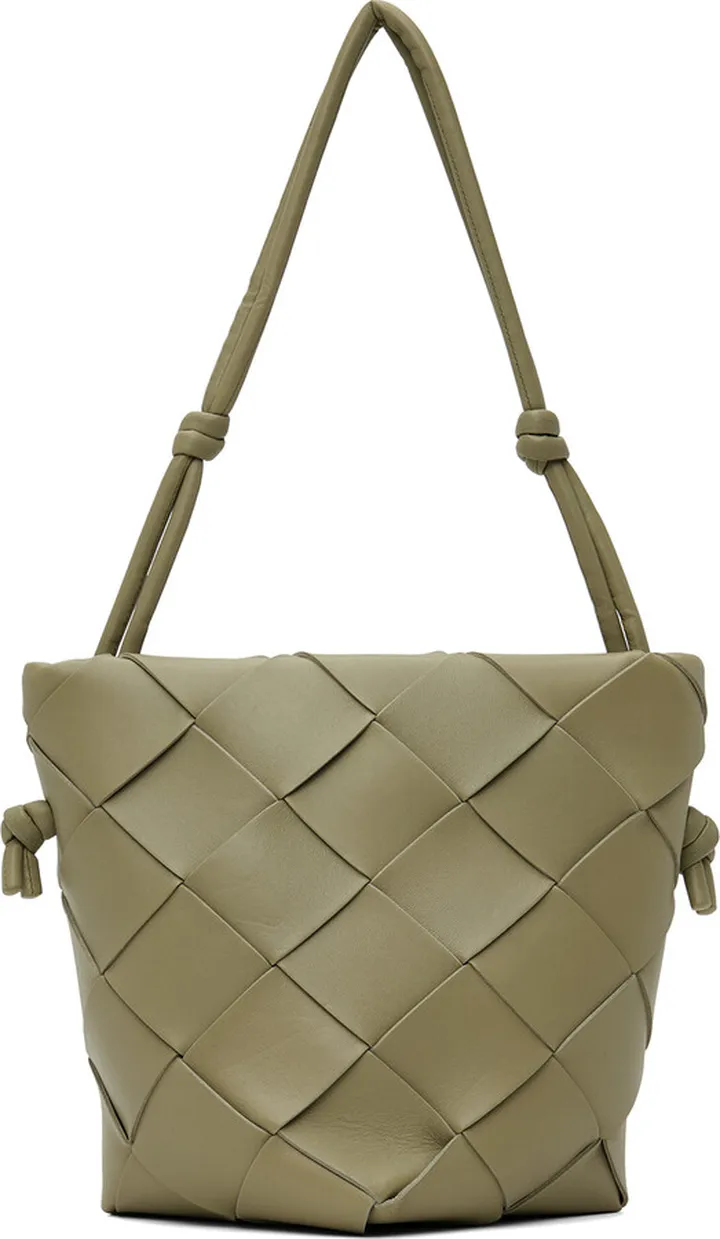 Bottega Veneta Taupe Clasp Bucket Shoulder Bag