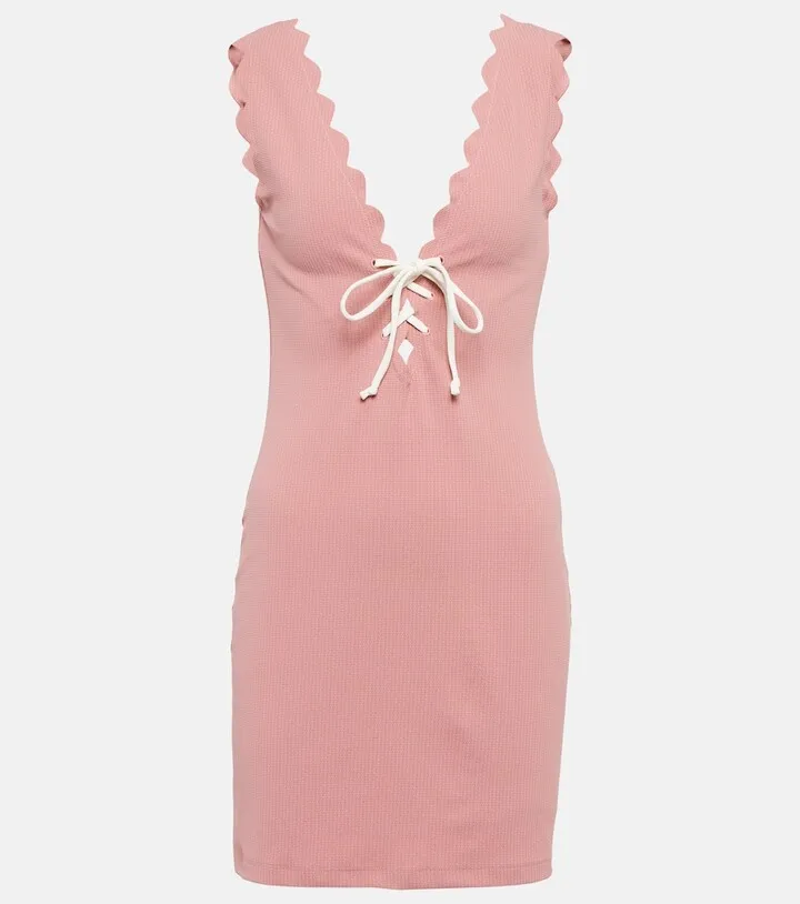 Amagansett scalloped minidress
