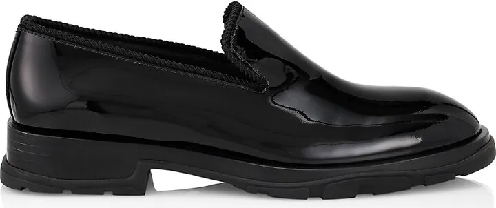Patent Leather Rubber Sole Loafers