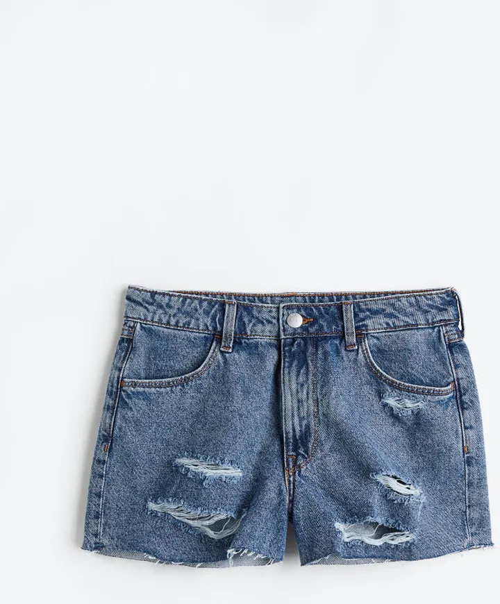 Cotton Denim Shorts