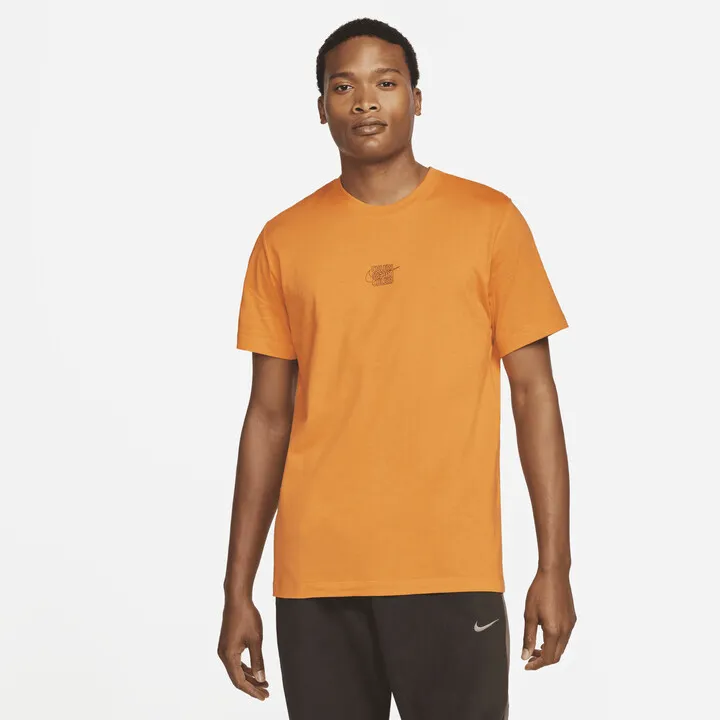 Men's Nike FC Barcelona Soccer T-Shirt in Orange