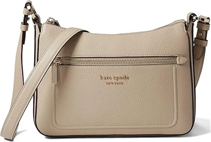 Kate Spade New York Hudson Pebbled Leather Medium Crossbody (Earthenware) Handbags