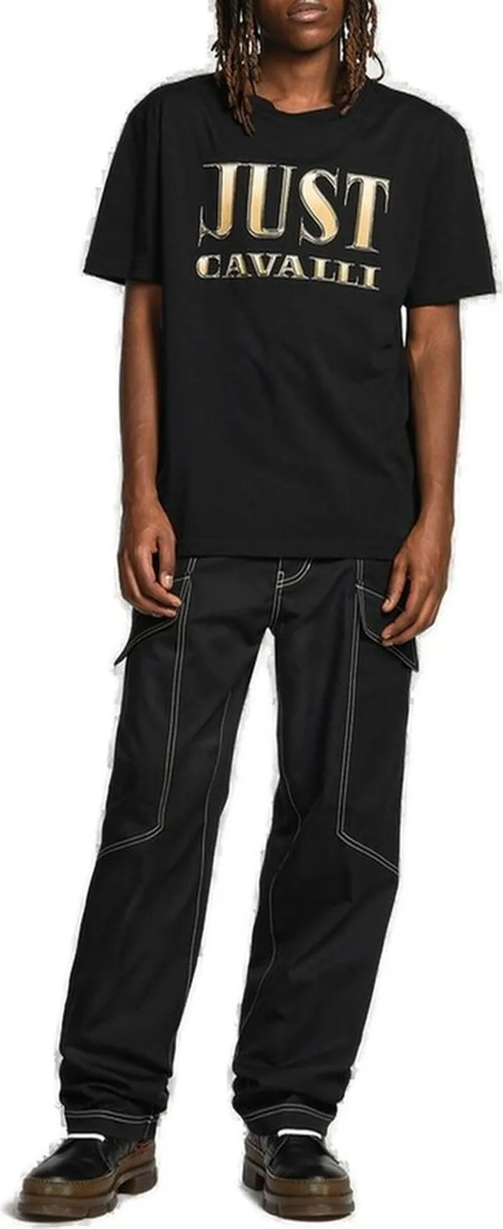 Just Cavalli Logo Printed Crewneck T-Shirt