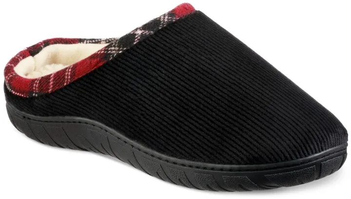 Totes Men's Corduroy Hoodback Slippers