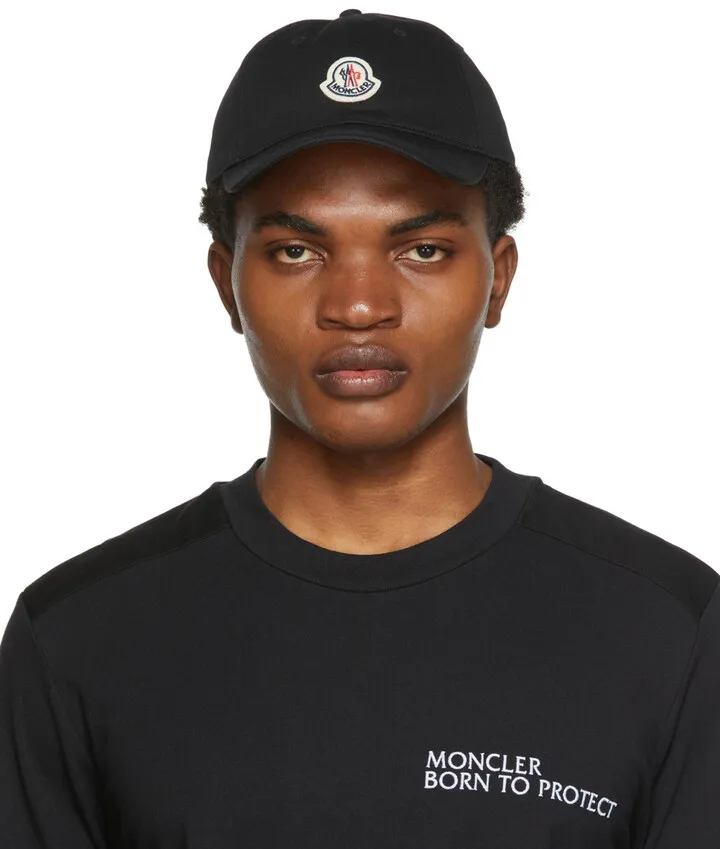 Moncler Black Logo Cap