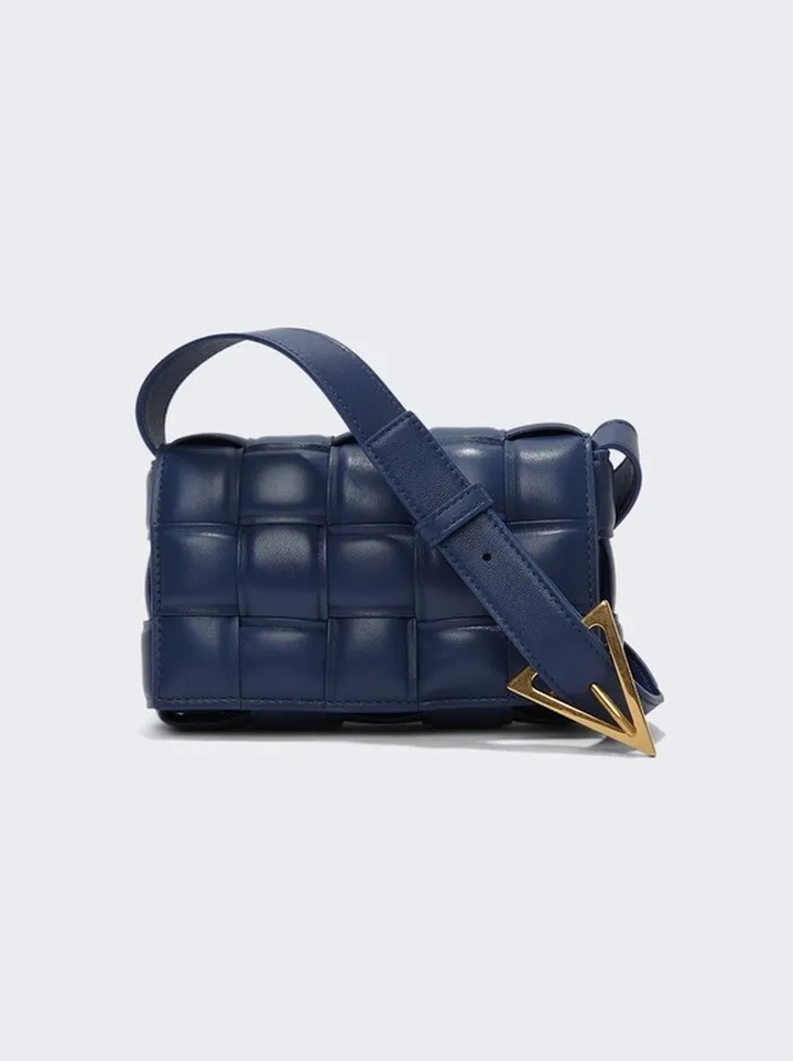 Mini Cassette Crossbody Bag Cruise Blue and Gold