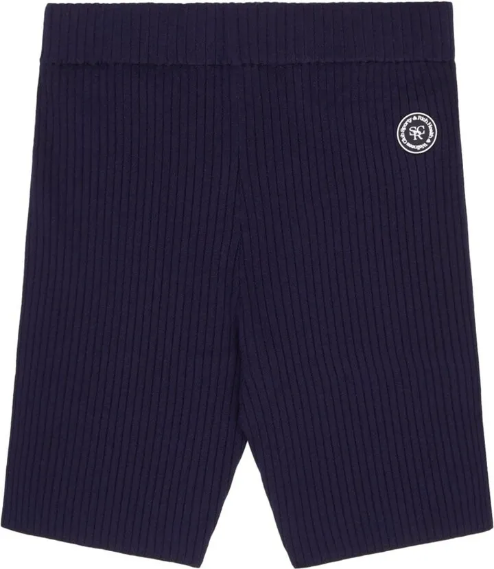 Logo-Patch Ribbed Shorts