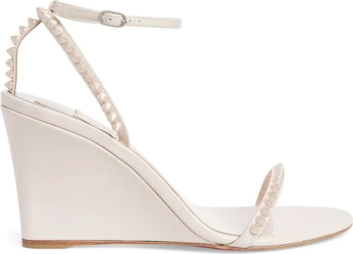 Christian Louboutin So Me Leather Wedge Sandals 85