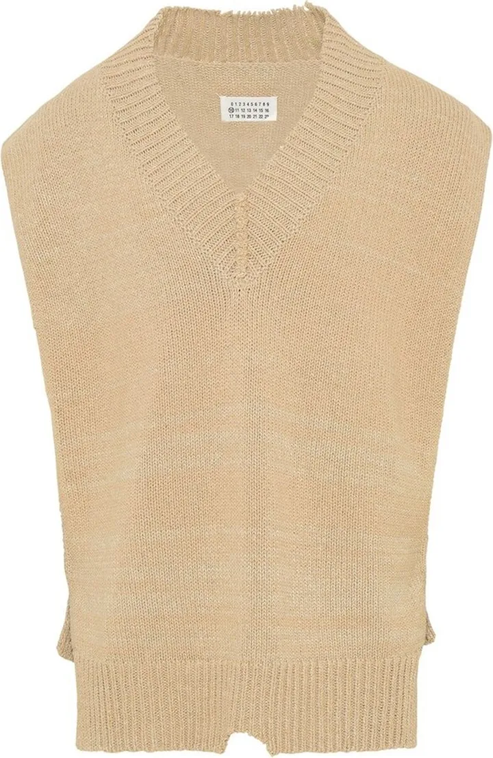 Maison Margiela Distressed V-Neck Vest