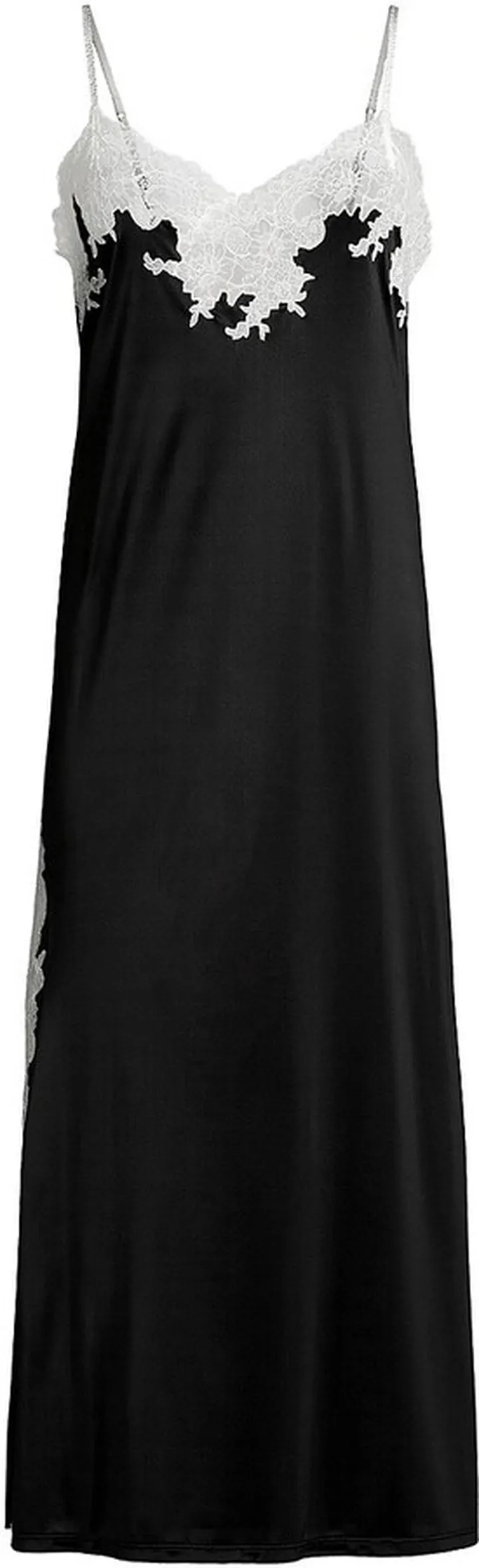 Contrast Lace-Trim Nightdress